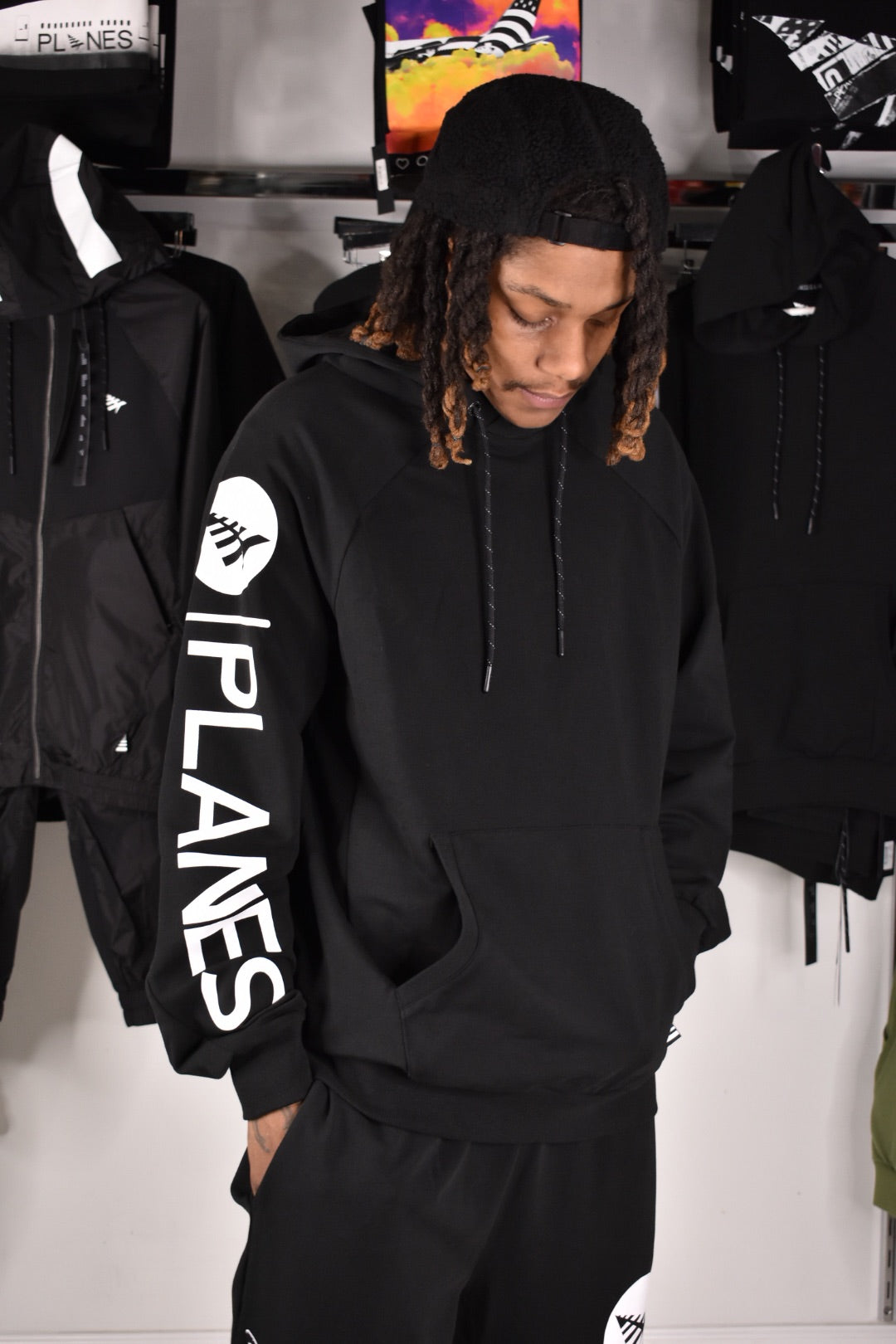 Planes PLC Hoodie set in black