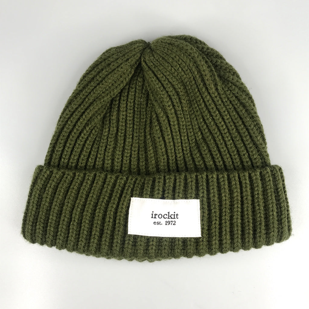 irockit knit skully in olive