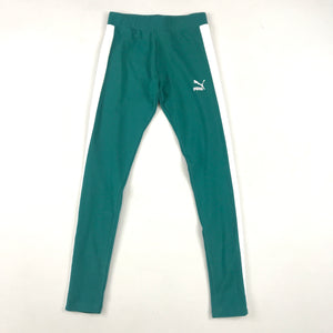 Puma classic logo T7 leggings in teal-white