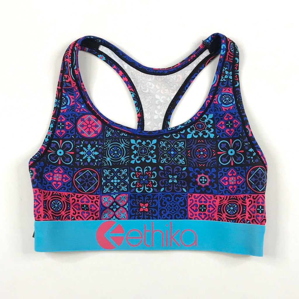 Ethika Sports bra in blue and pink (wlsb1177)