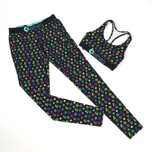 Ethika Leggings and sports bra set in Ethika Drip (wllp1521)