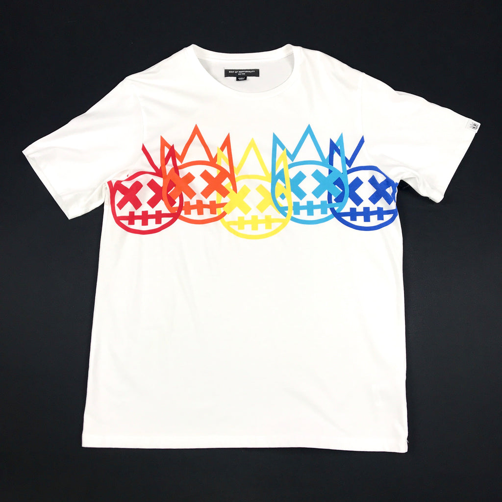 Cult step & repeat tee in white