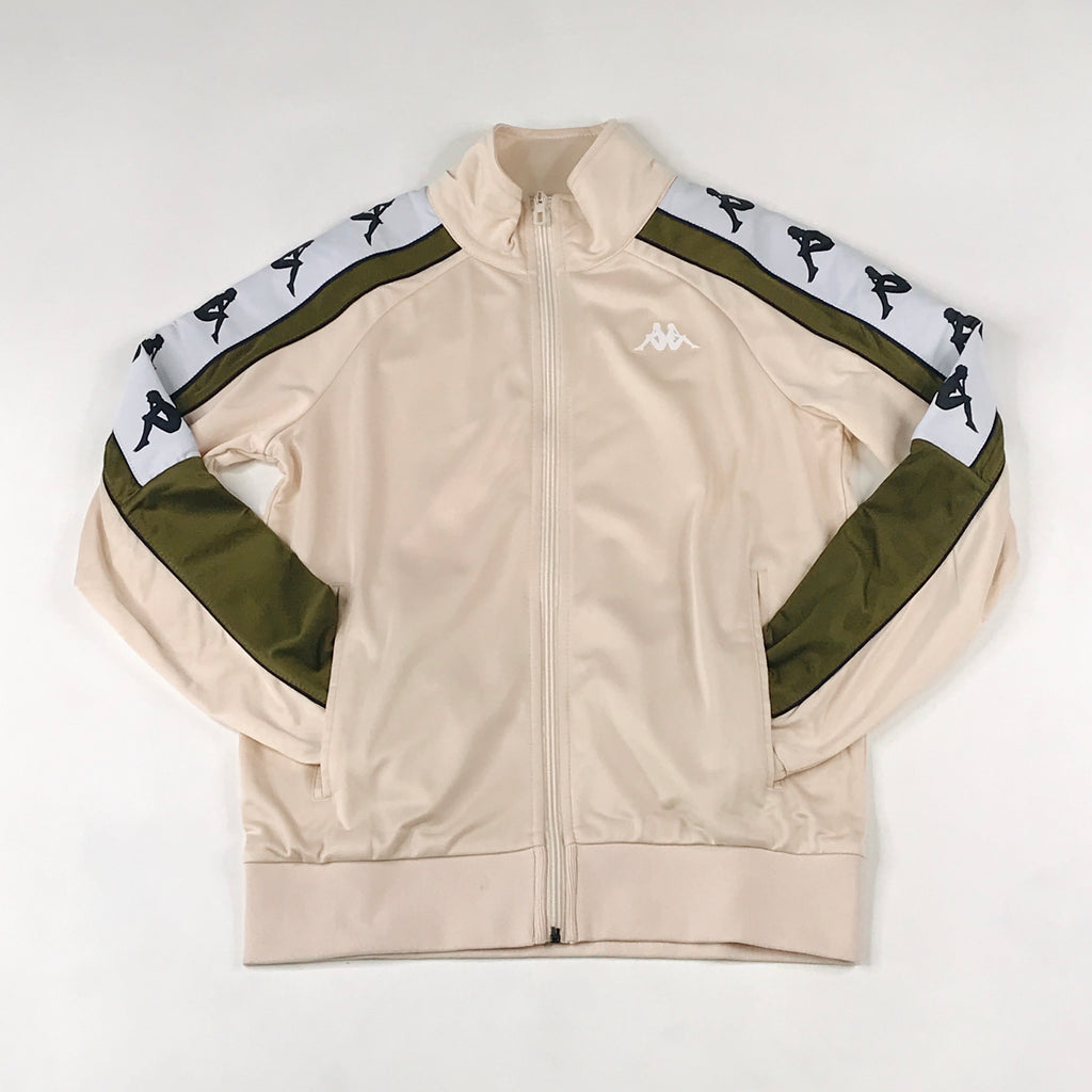 Kappa 222 Banda 10 Anay track jacket in sand-olive-black-white