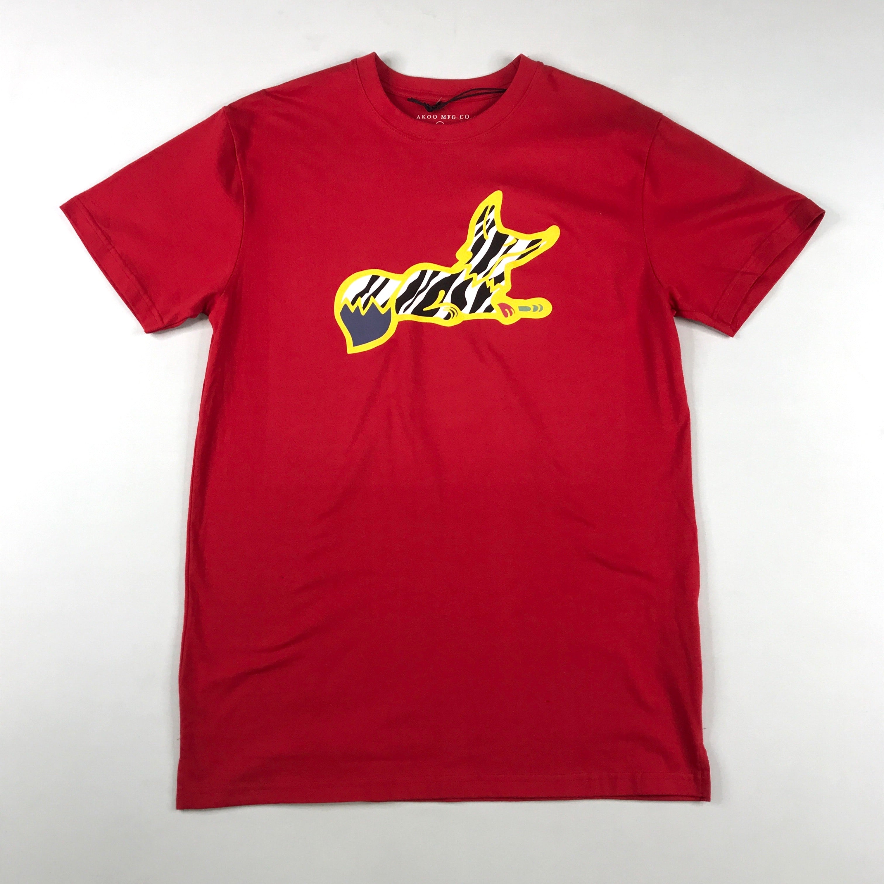 Akoo “jungle room snobby” tee in red