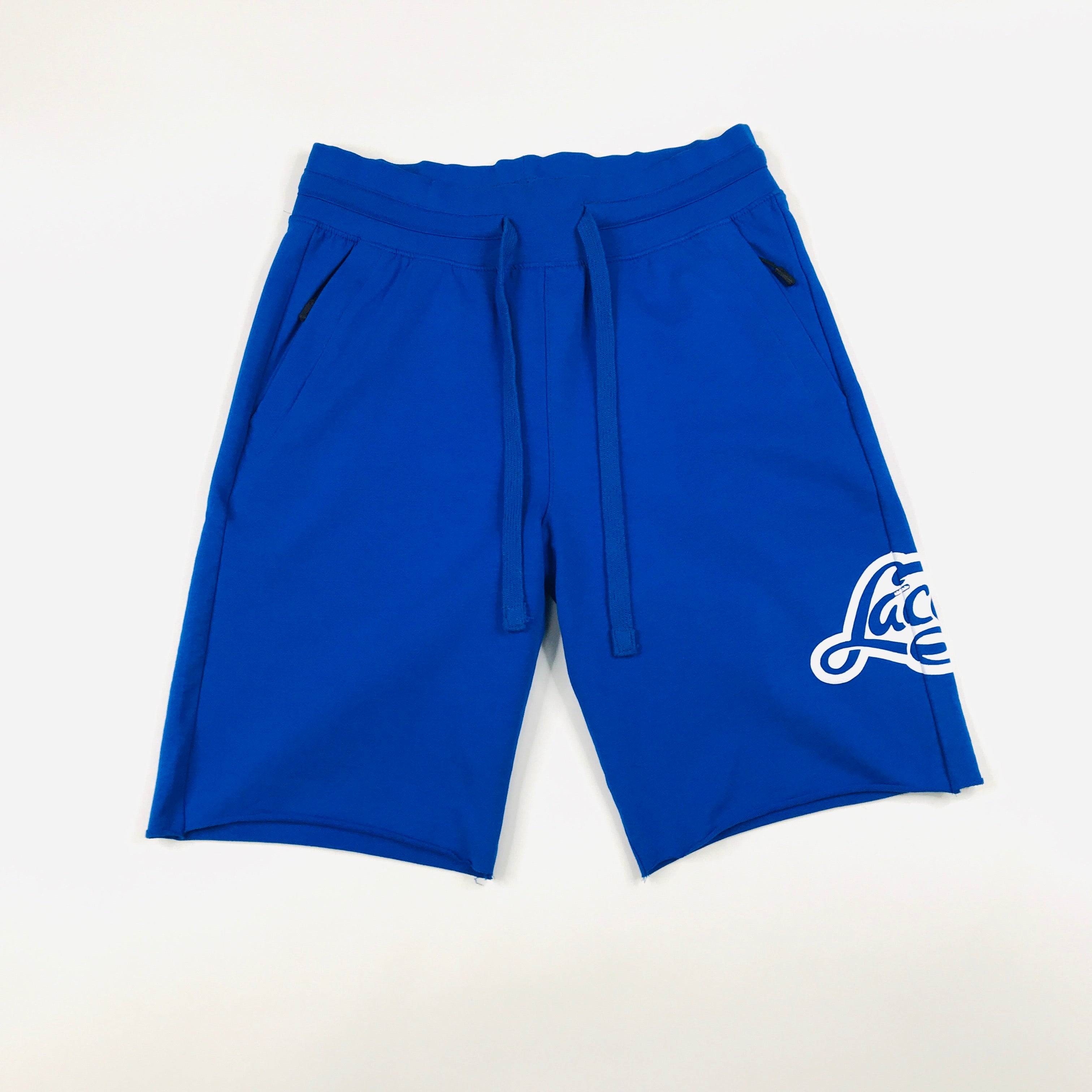 Laces royal & white shorts