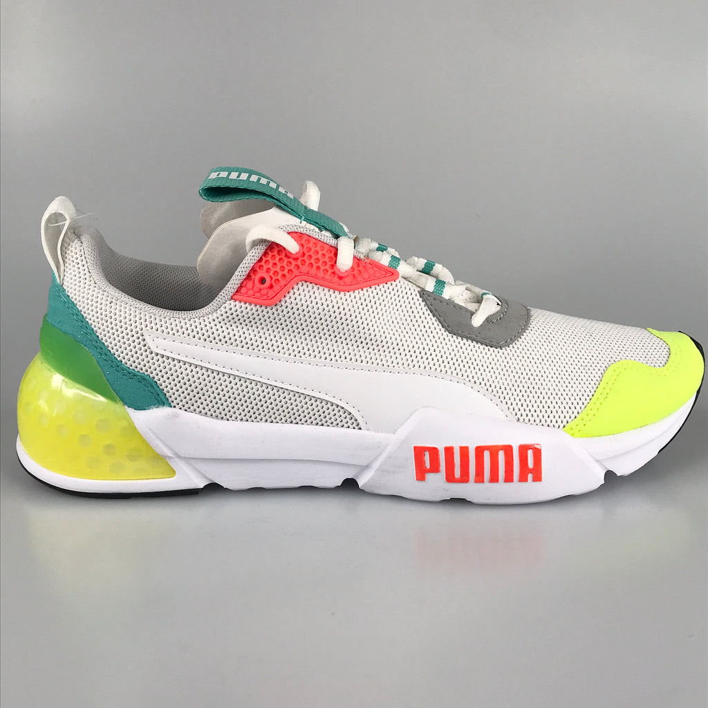 Puma Cell Phantom in white-turquoise-nrgy red