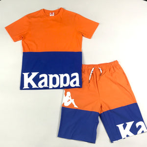 Kappa authentic sand carrency set in orange - blue