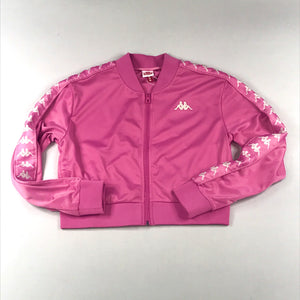 Kappa 222 Banda asber crop track jacket in bubblegum