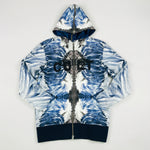 Cult split zip hoodie in blue