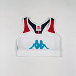 Kappa Authentic Race Catim athletic short set in white-black-red-turquoise