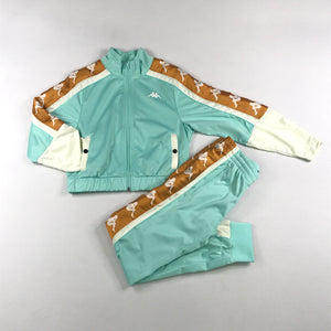 Kappa 222 Banda 10 Anay tracksuit in aqua-white-bronze