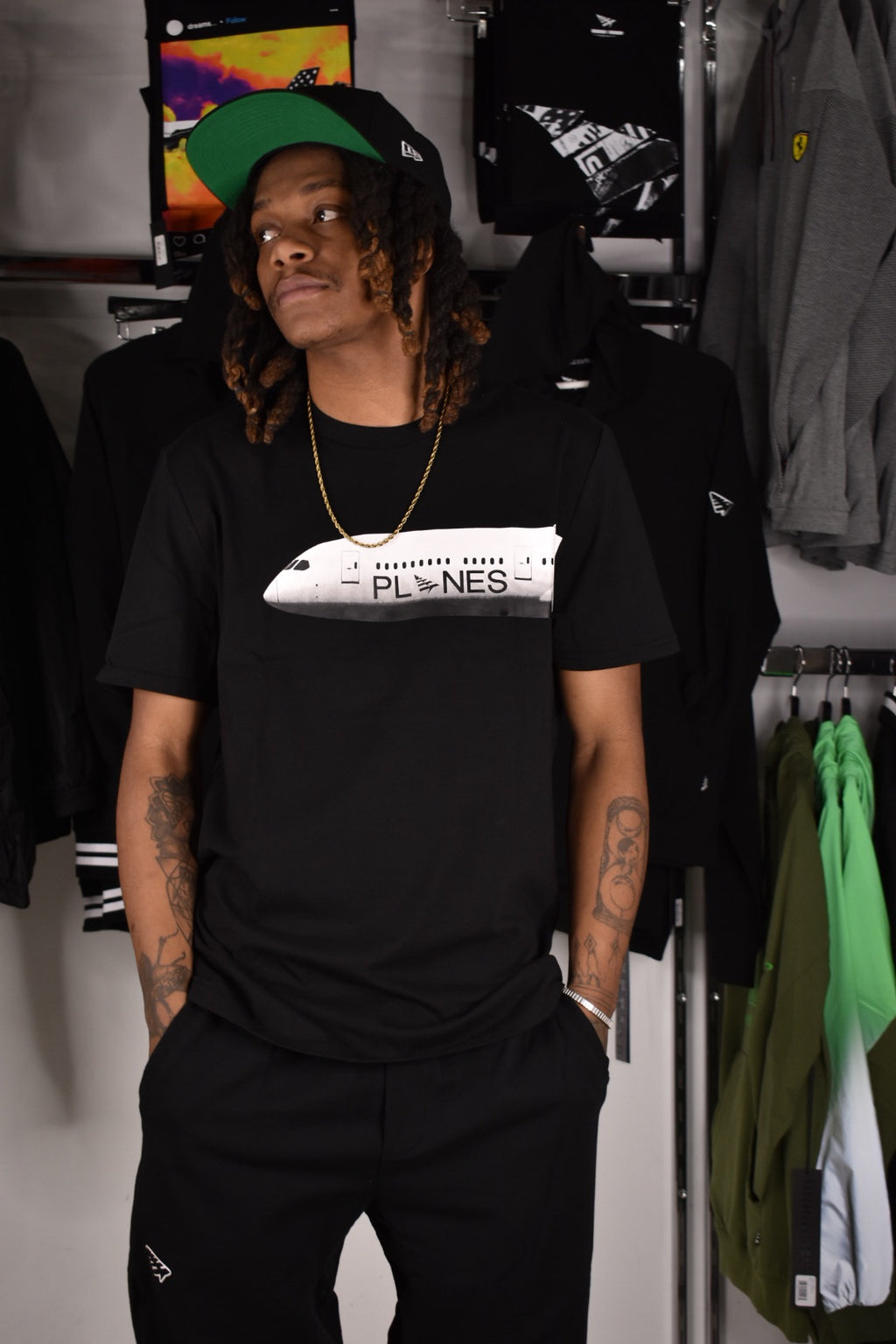 Planes Jumbo Jet tee in black