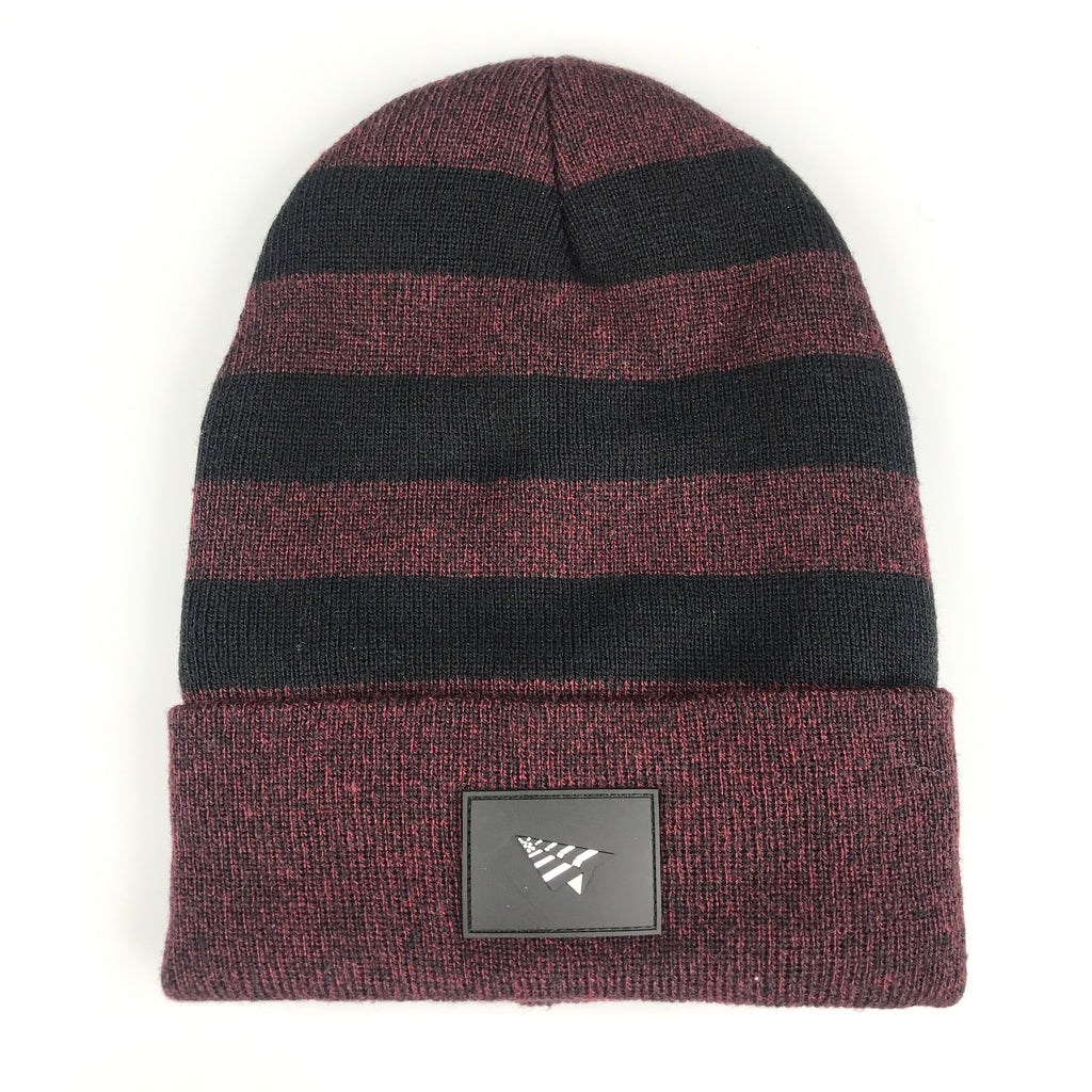 Paper Planes stripped knit Skully in port marl