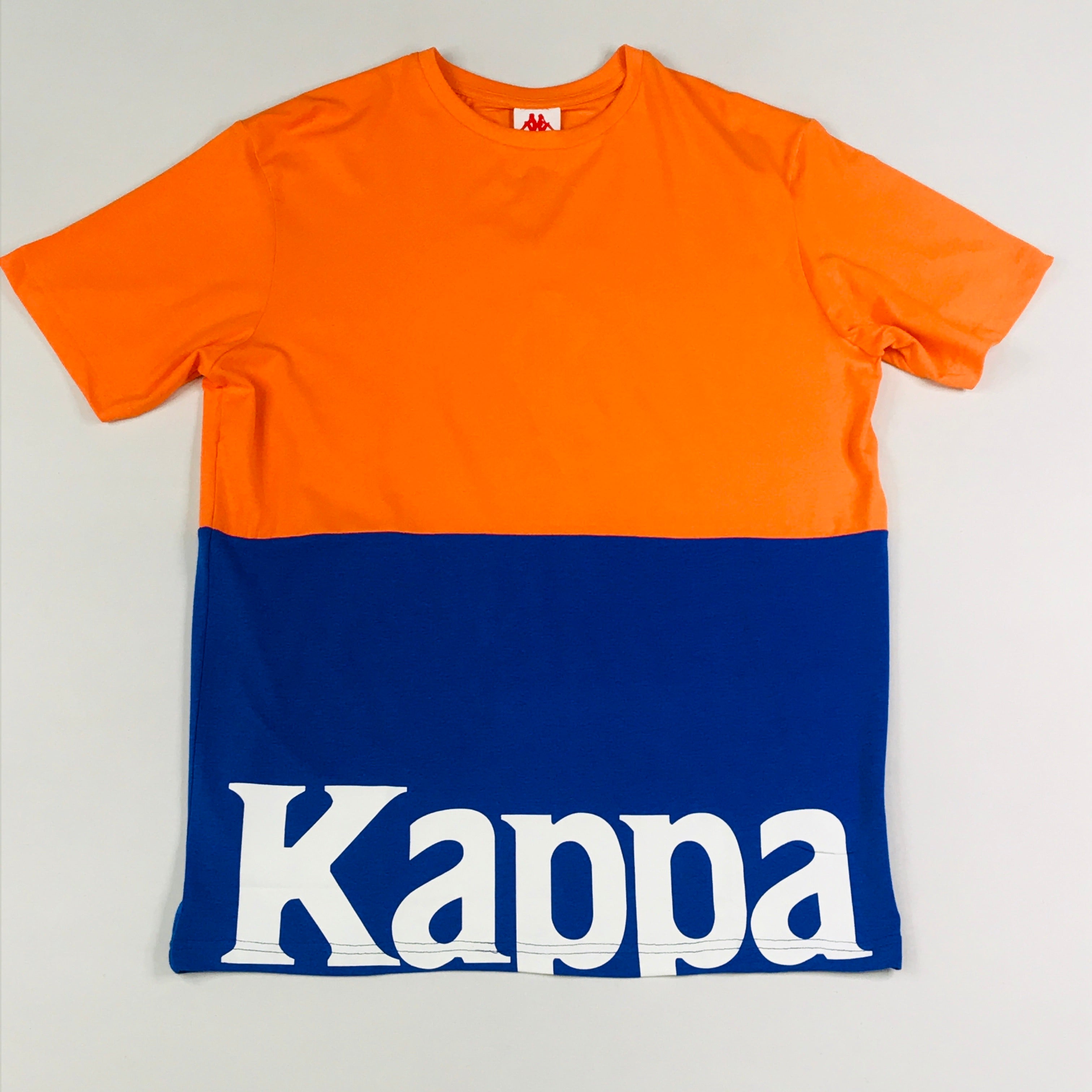 Kappa authentic sand carrency tee in orange/royal