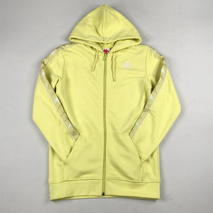 Kappa 222 Banda Durby zip hoodie in Yellow Lime