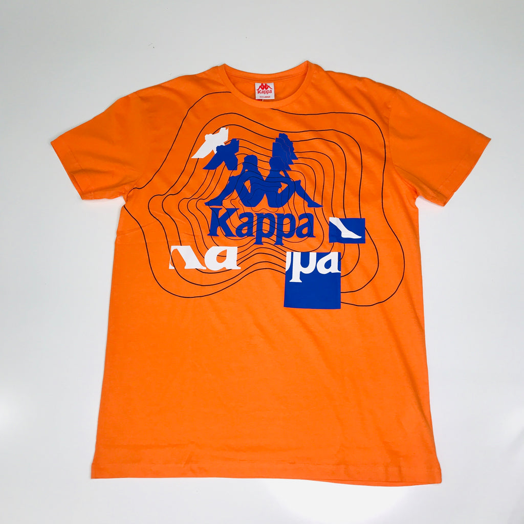 Kappa Authentic sand calor tee in orange popsicle