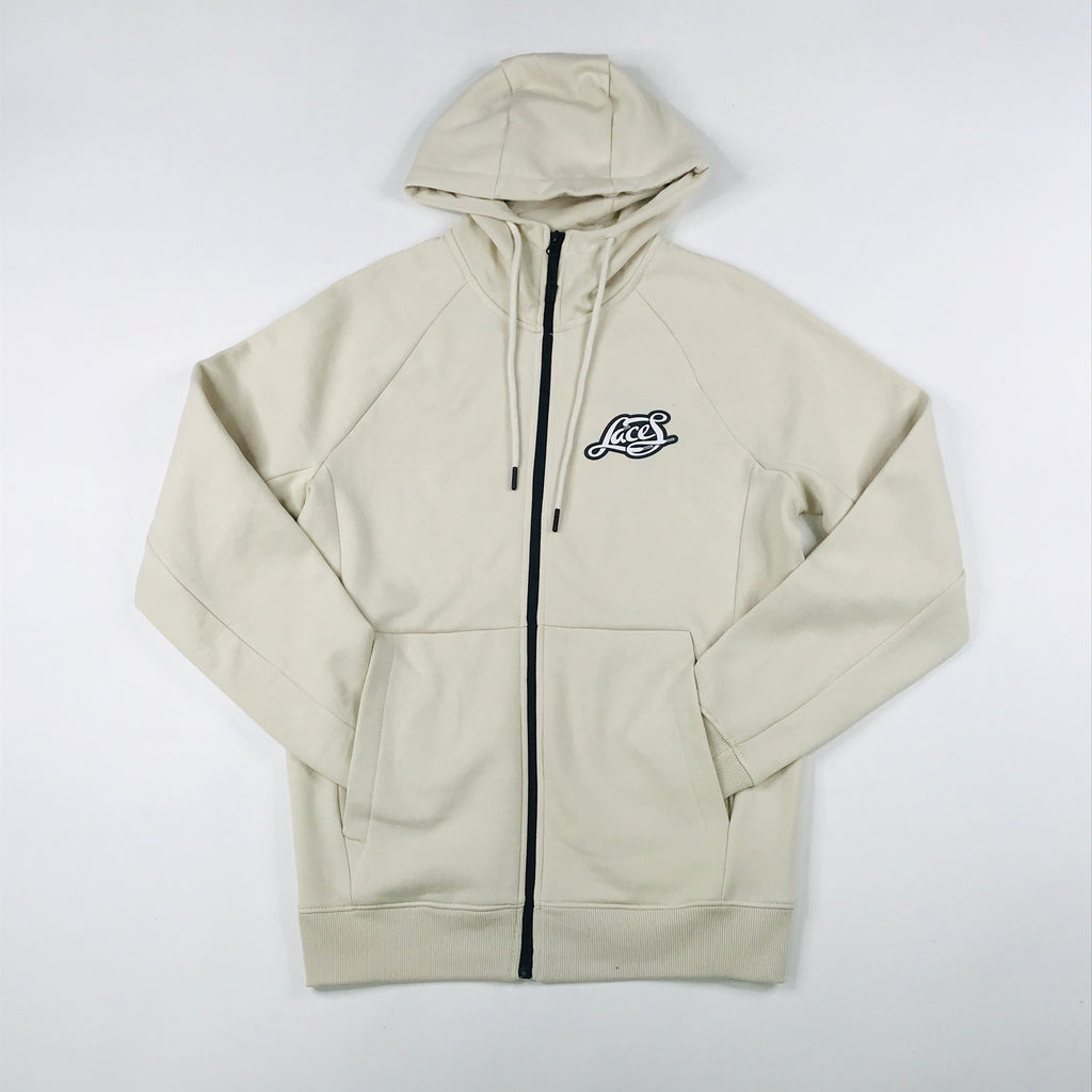 Laces beige zip hoodie