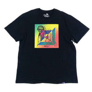 PRPS multi-color multi-vision tee in black