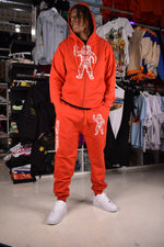 BBC BB Astronaut Zip hoodie set in flame scarlett