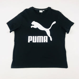 Puma classic logo iridescent tee in black