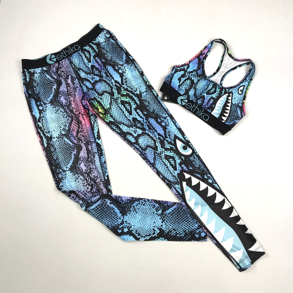 Ethika Leggings and sports bra set in Bomber Mermaid (wlus1309)