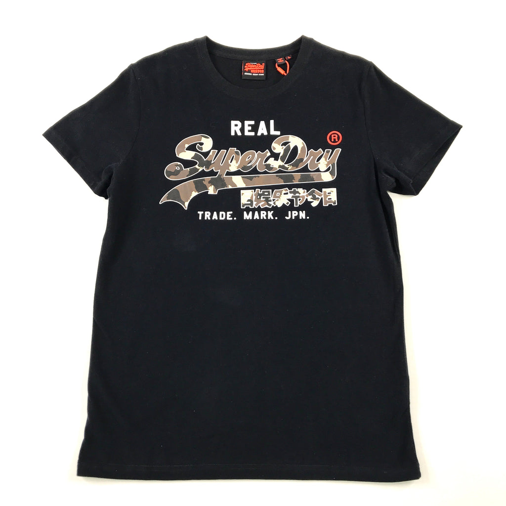 Superdry Vintage Logo Camo mid tee in black