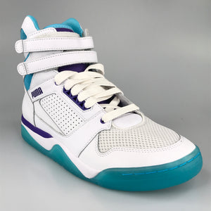 Puma Palace Guard Mid Finals in white-blue atoll