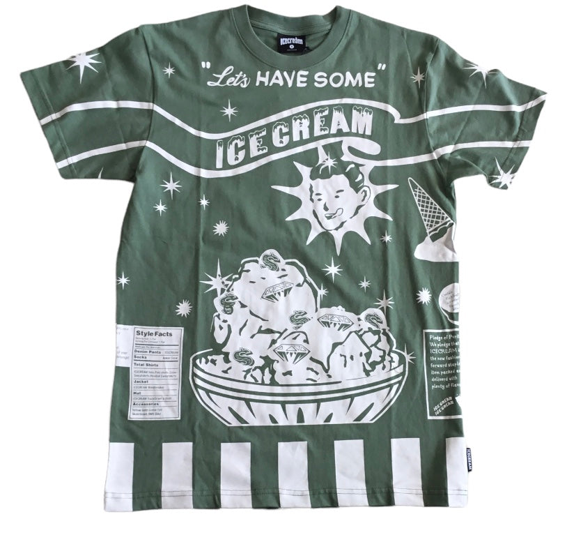 Icecream hedge green shoebox ss knit