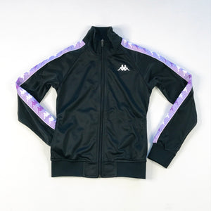 Kappa Banda Hatillo tracksuit in black-lt violet-white