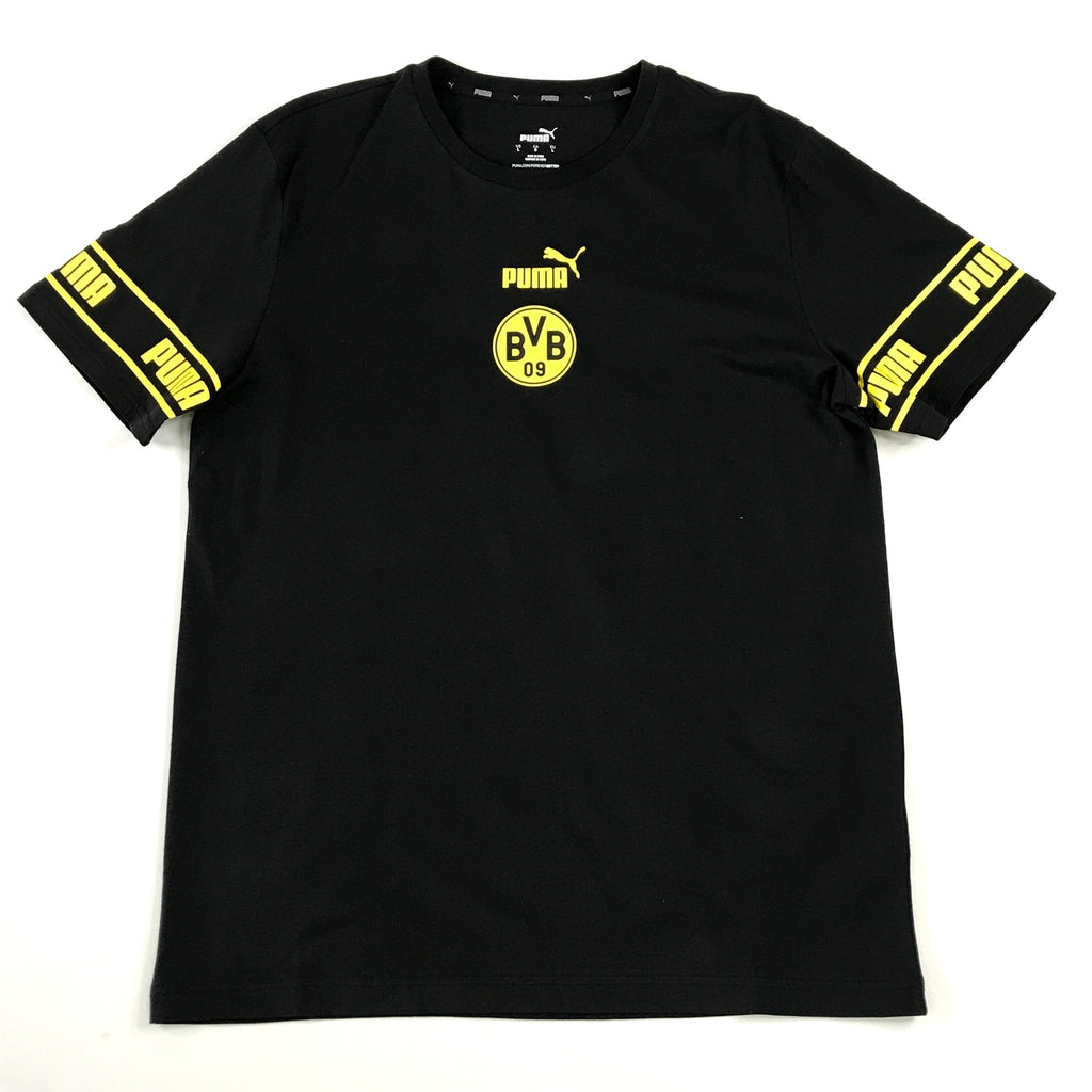 Puma BVB ftbl Culture tee in black-cyber yellow