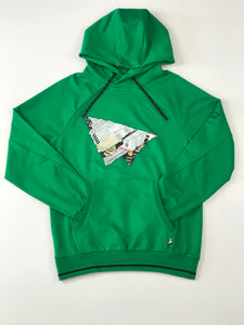 Paper planes boarding pass hoodie in kelly green