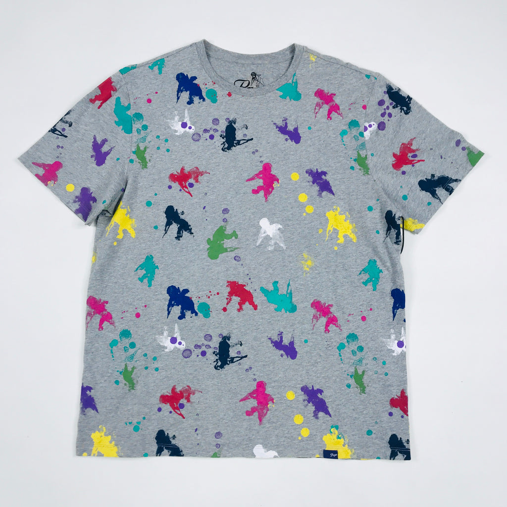 PRPS cherub paint stamp tee in heather grey