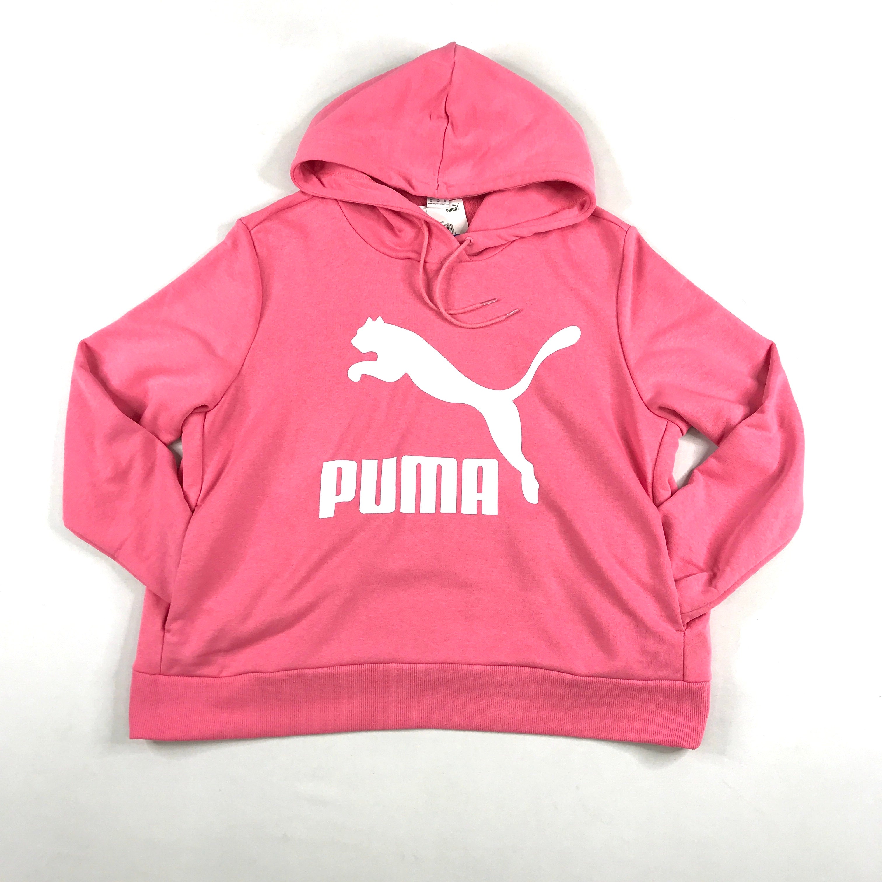 Puma classics logo hoodie in bubblegum
