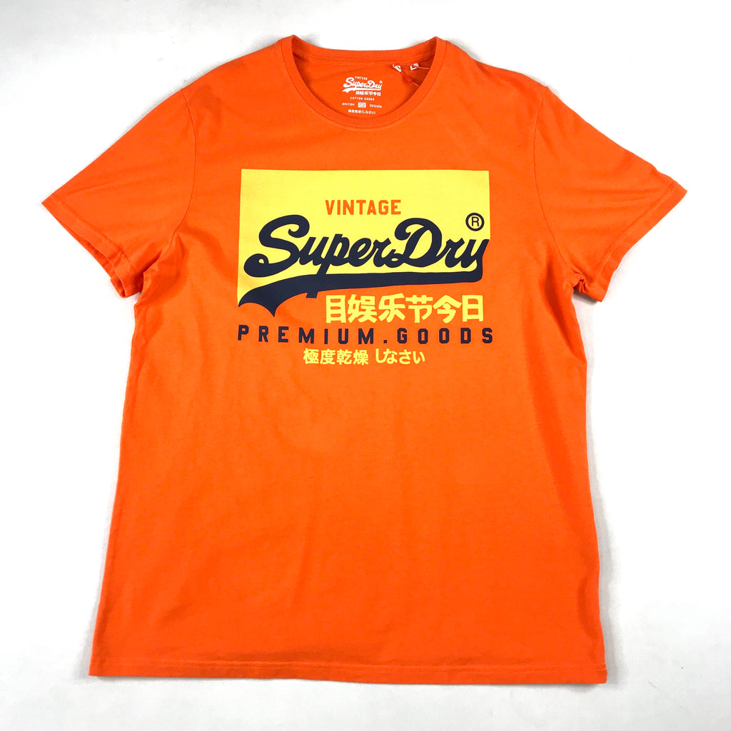 Superdry VL O tee in denver orange