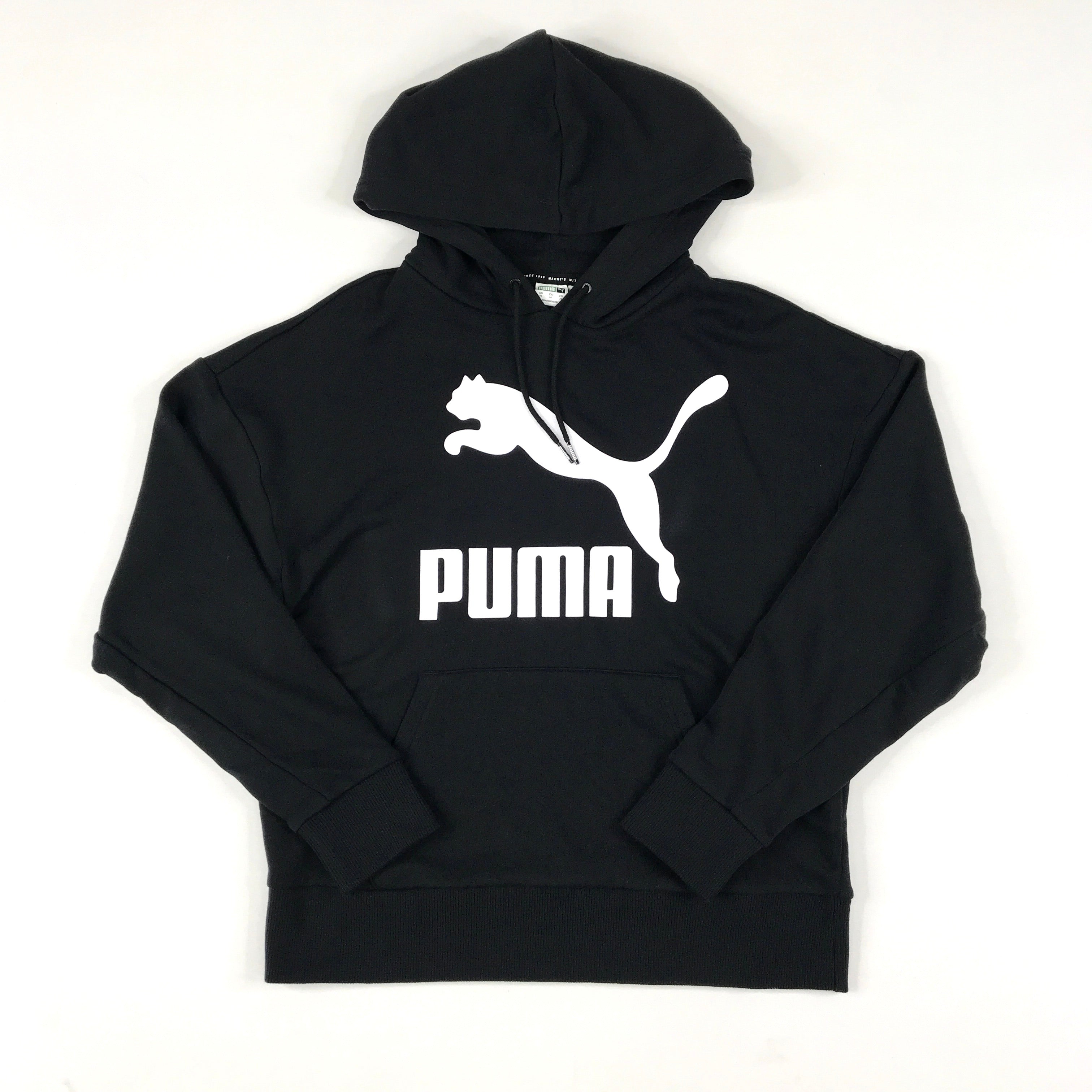 Puma classic logo hoodie in black