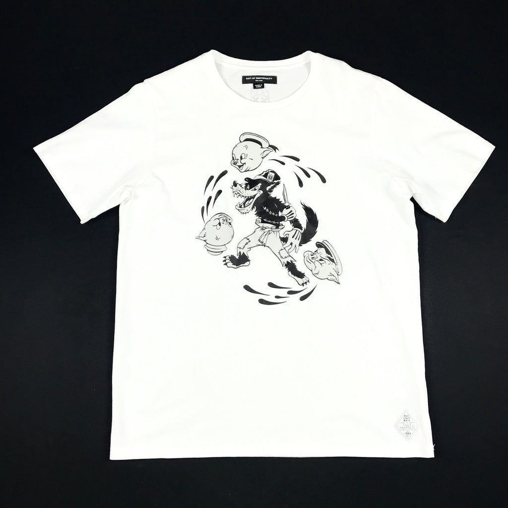 Cult 3 Little Pigs tee in white