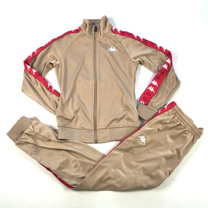 Kappa Banda Hatillo tracksuit in brown-md red-white