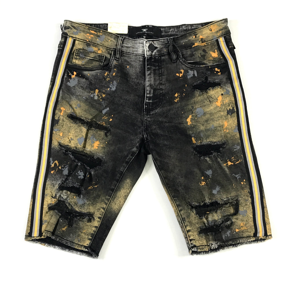 Jordan Craig denim shorts in university gold