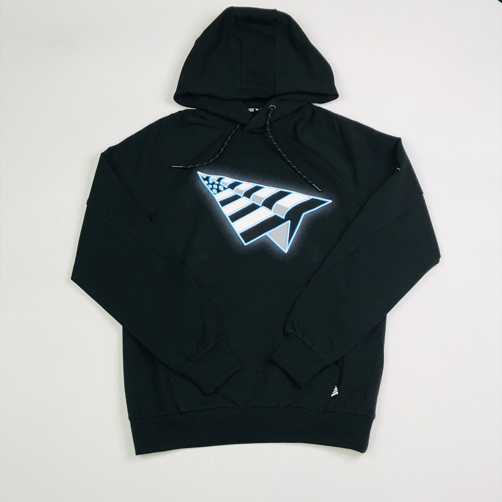 Planes flag hoodie in black