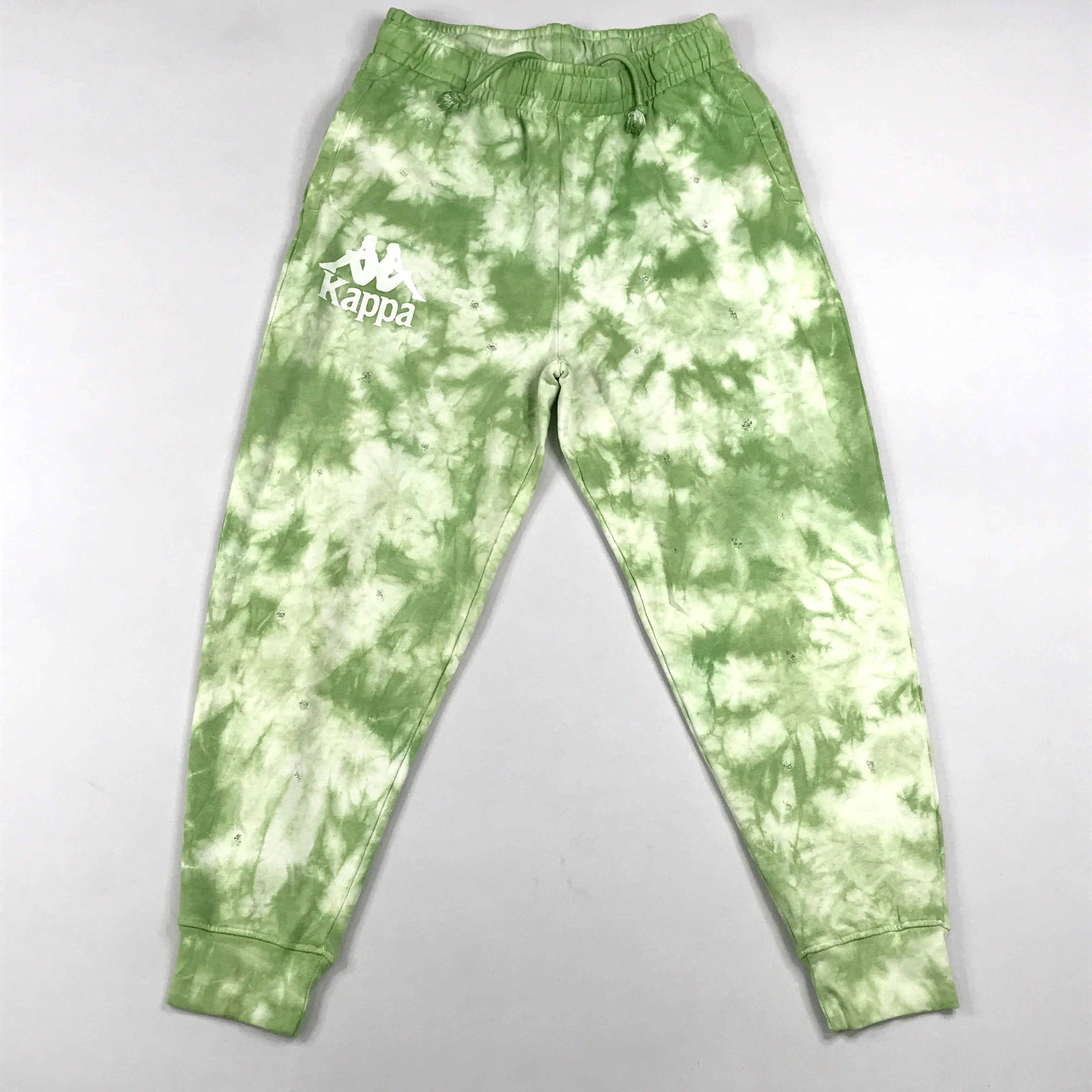 Kappa authentic cumbro joggers in green water, white