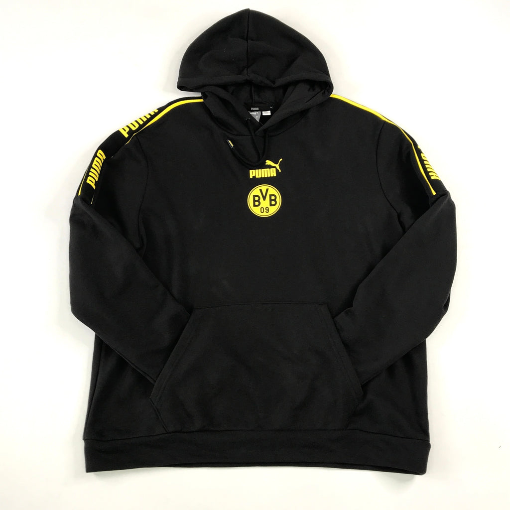 Puma BVB ftbl Culture hoodie in black-cyber yellow