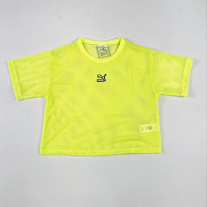 Puma classic mesh tee in sunny lime