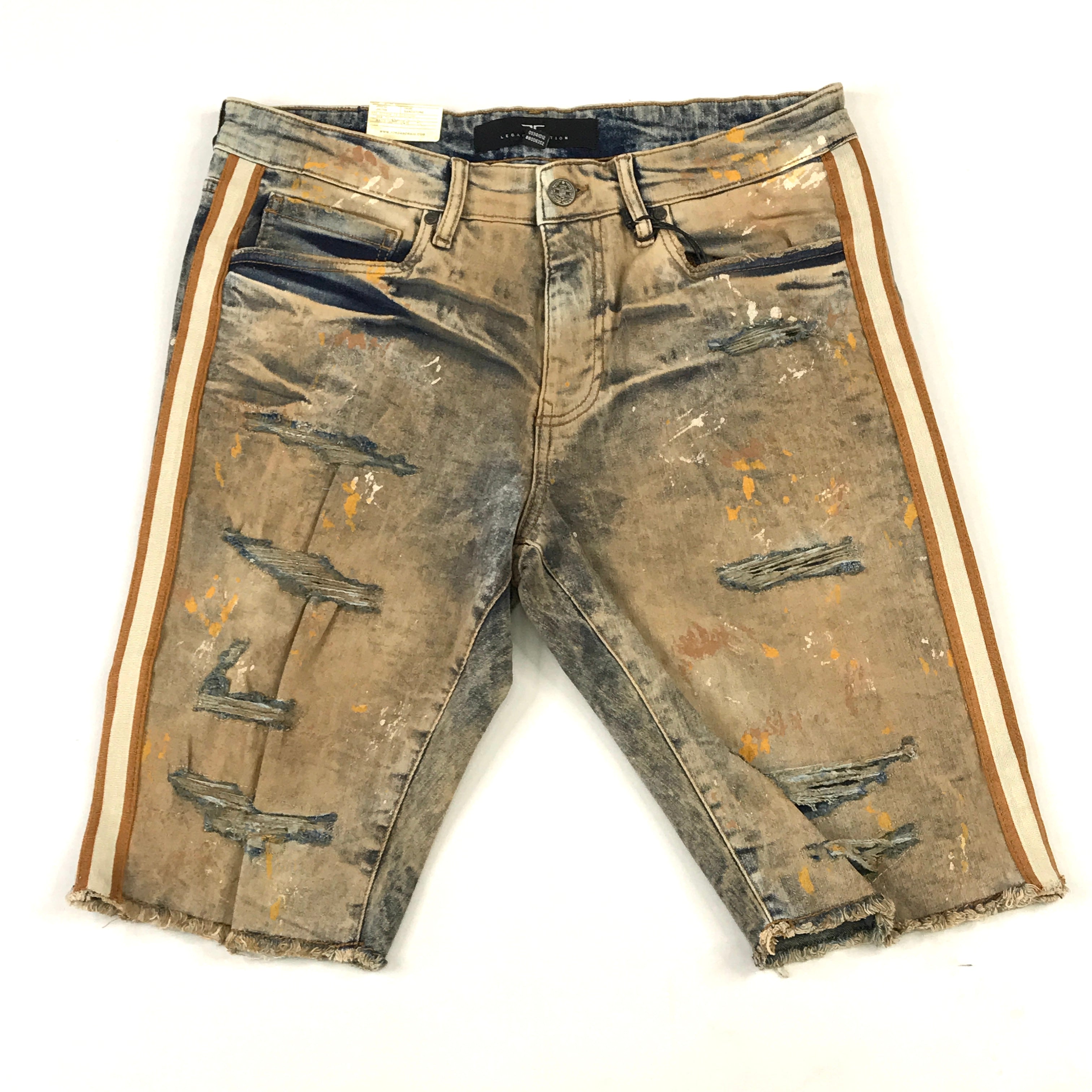 Jordan Craig denim shorts in sandstone