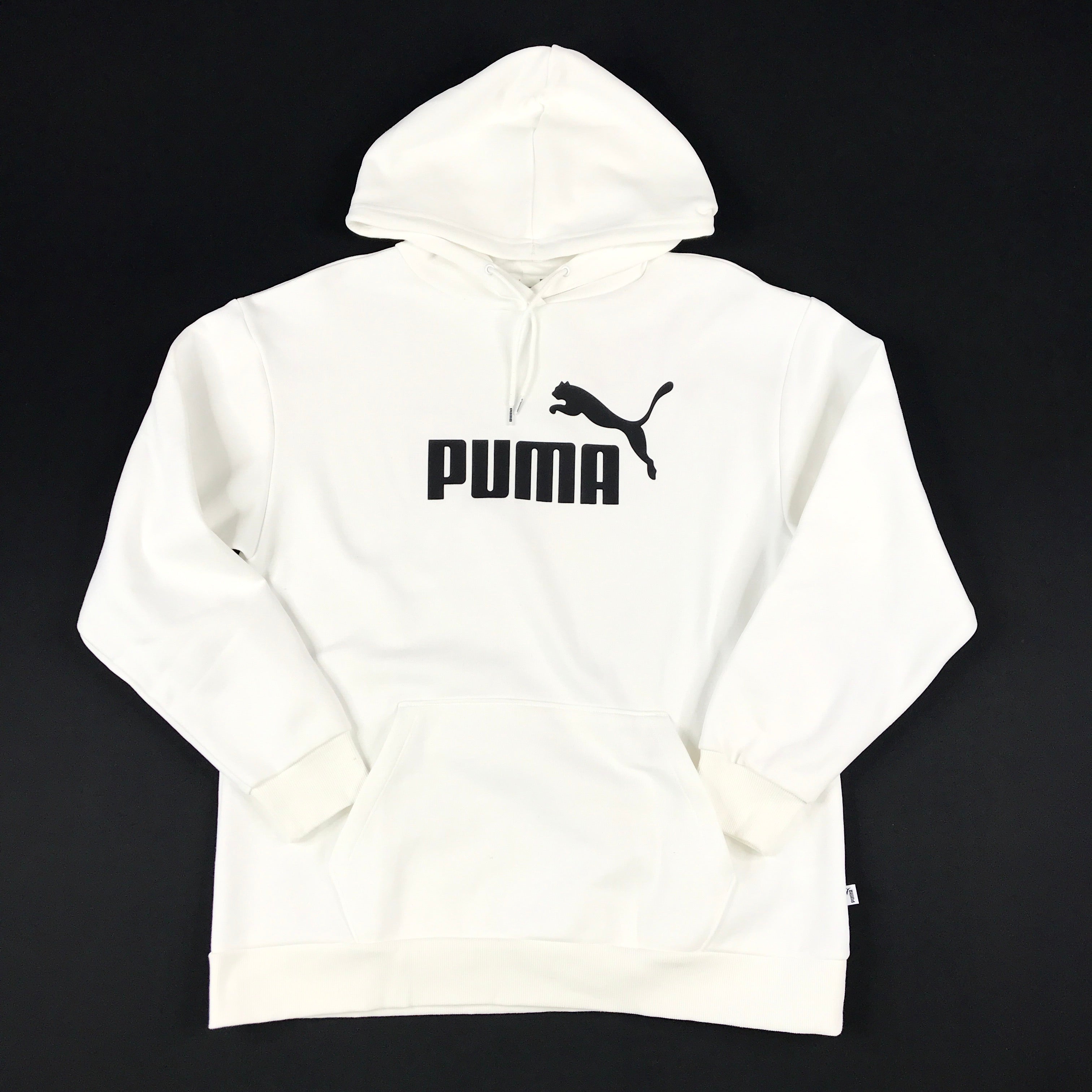 Puma ESS+ Elongated Hoodie in white