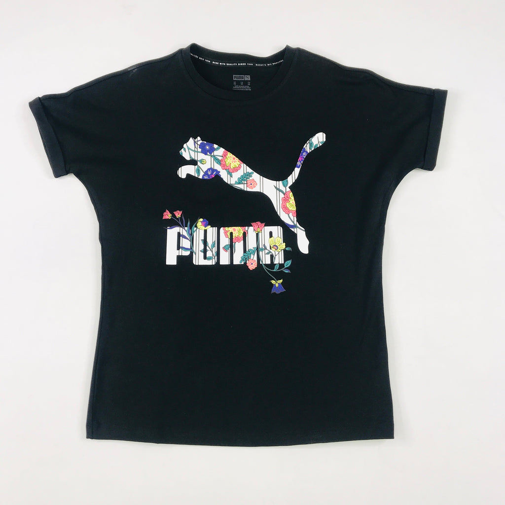 Puma downtown roll up tee in black