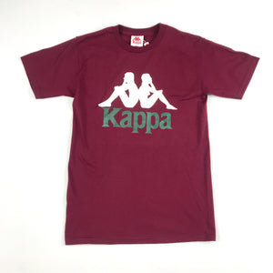 Kappa authentic estessi tee in dark red-light pink-green