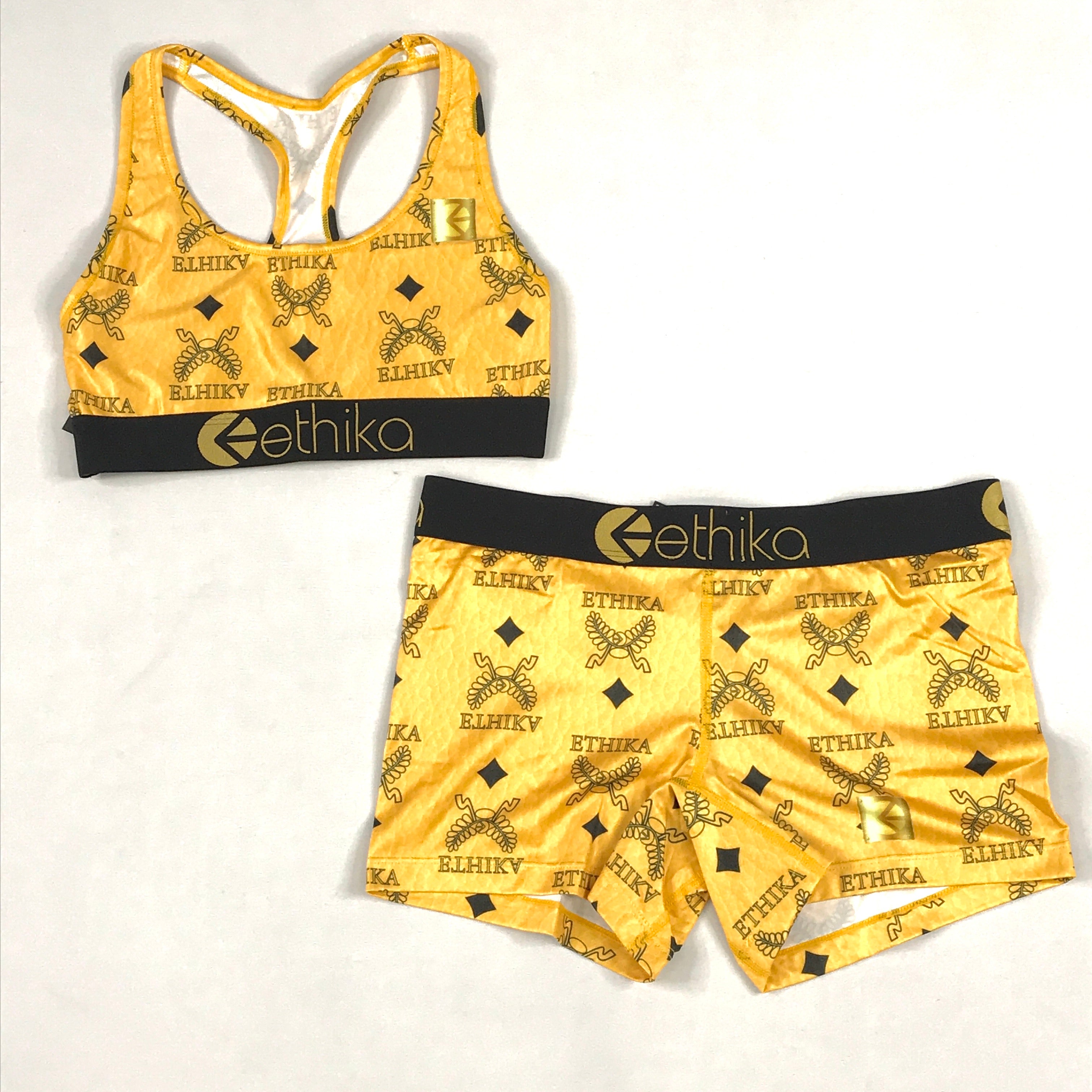 Ethika Staple boxer brief and sports bra set in bomber golden (1543) –  R.O.K. Island Clothing