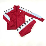 Kappa Banda 10 Anay tracksuit in red-baby blue-white