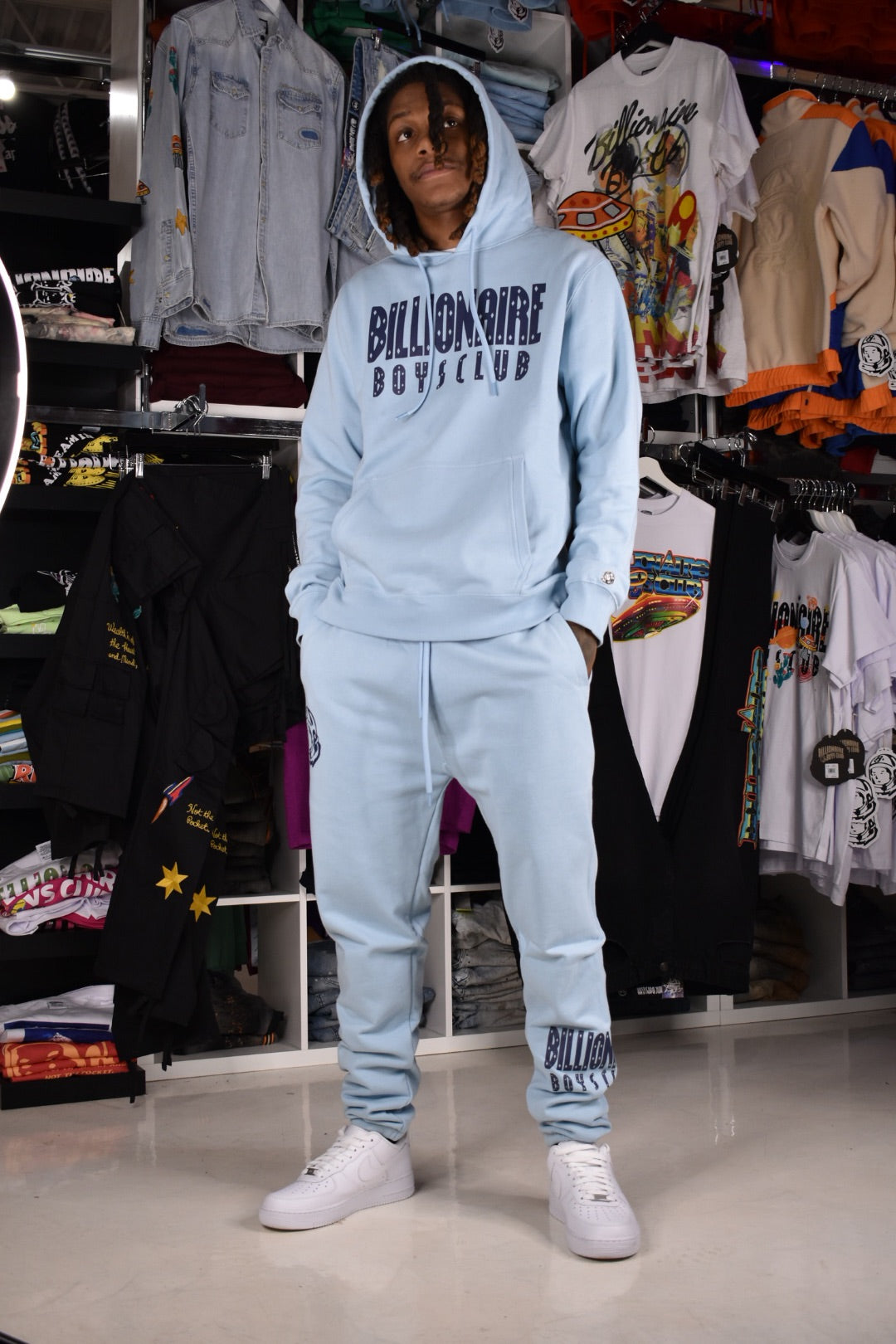 BBC BB Large Billionaire hoodie set in dream blue