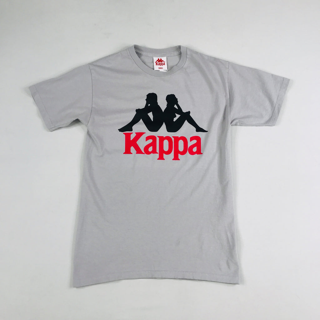 Kappa authentic estessi tee in ash grey-black-red